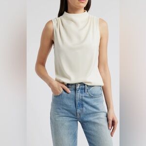 Rag & Bone Ivory Sleeveless Blouse L